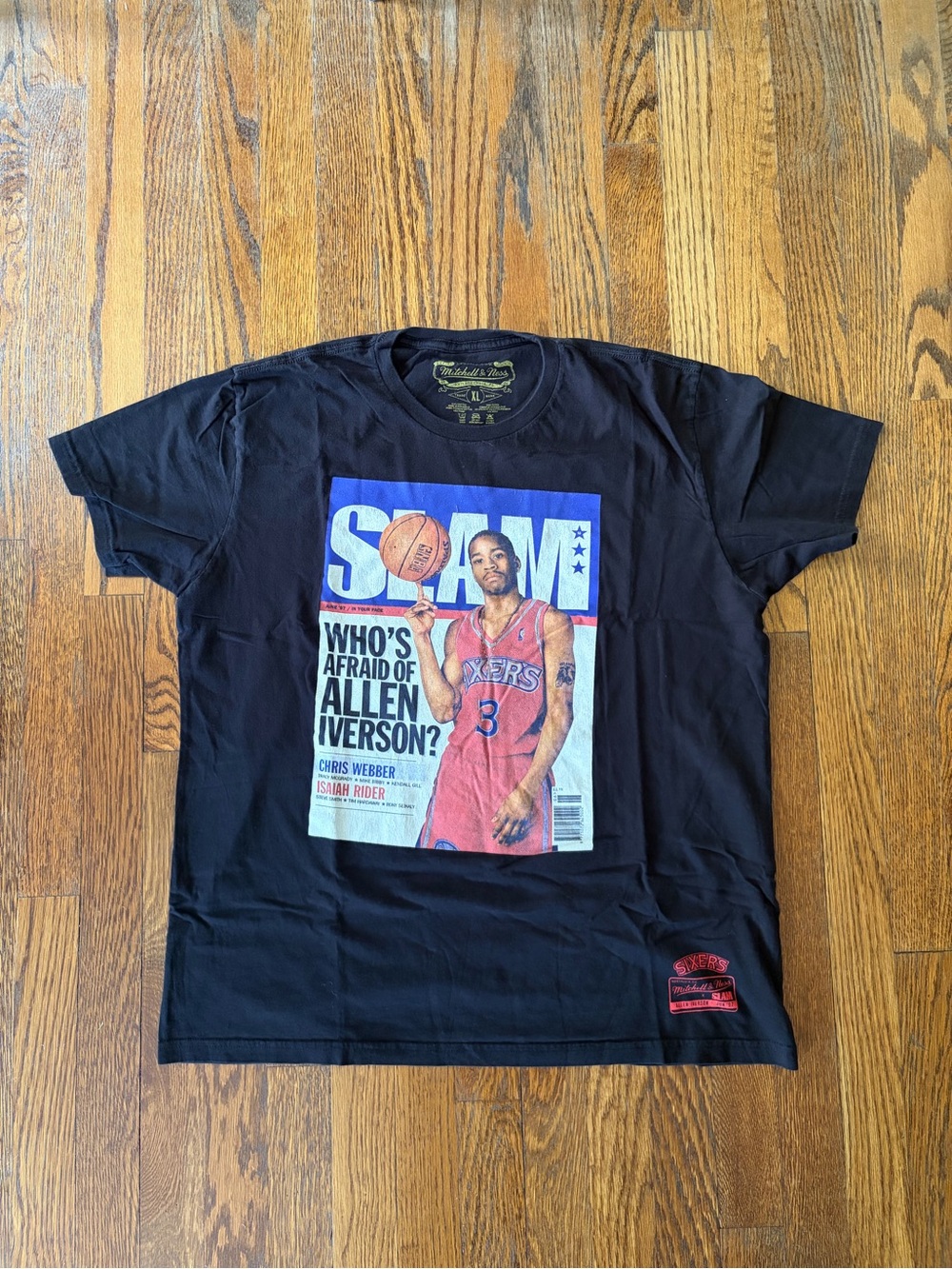 Mitchell & Ness Black Allen Iverson SLAM Magazine Graphic Tee